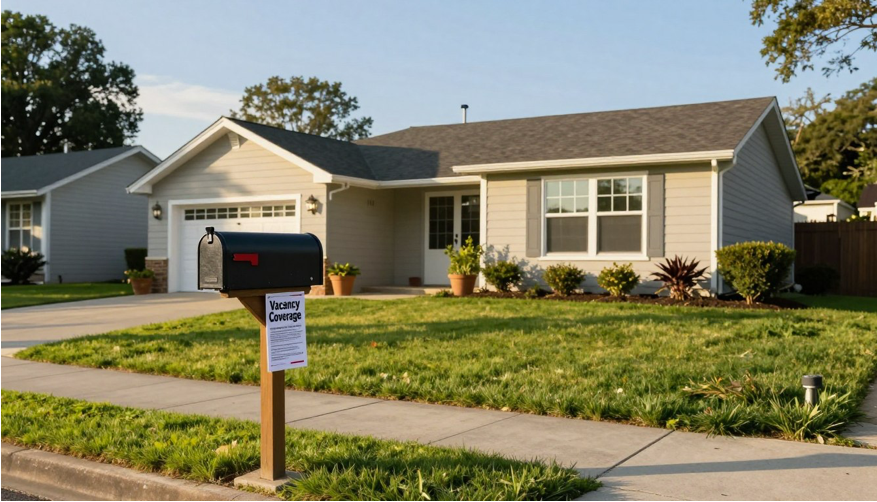 a house that has a sign on the side of a road